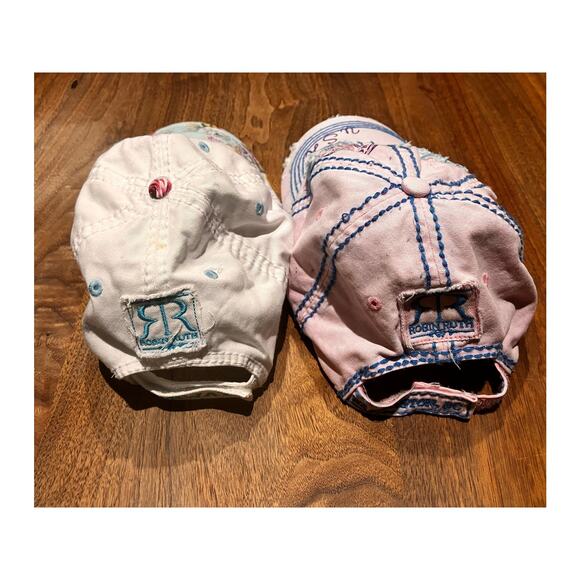 Robin Ruth Hats Lot of 2 Norway and Washington DC Pink Blue Distressed Womens - Picture 4 of 9